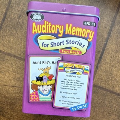 Super Duper Auditory Memory for Short Stories#FD-53,56 Cards,Grades K-2