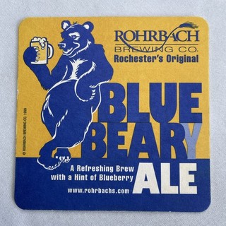 Rohrbach Brewing Co Blue Bear Ale Rochester NY 4” 1999