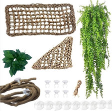 Bearded Dragon Hammock,Reptile Lounger Lizard Natural Seagrass Habitat Decor Rep