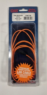 NEW QVS FIBER MULTIMODE MT-RJ PATCH CORD DUPLEX 2M FDMT-2M