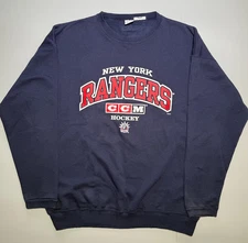 New York Rangers Hockey Team NHL CCM champs Crewneck Sweatshirt VK07196