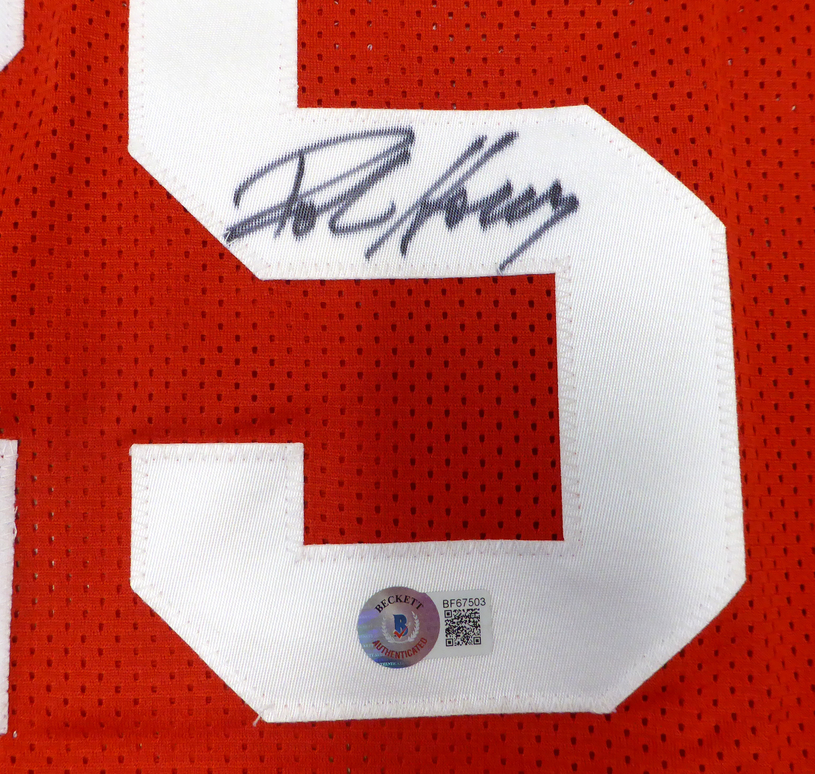 Houston Rockets Robert Horry Autographed Red Jersey Beckett BAS QR #BF67503 - Picture 3 of 4