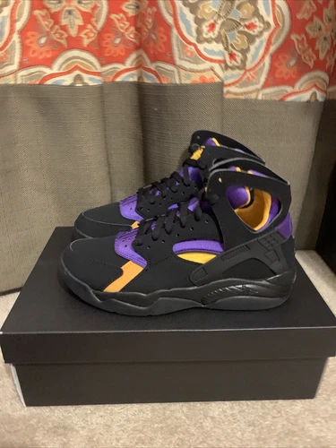 Nike Air Flight Huarache Lakers Away (FD0188-001) Size 7.5 Brand New Ships fast