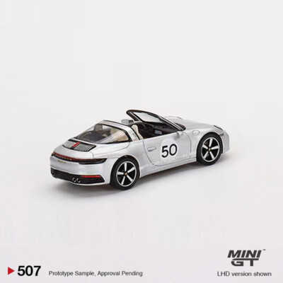 ミニカー MINI GT Porsche 911 Targa 4S Heritage MINI GT 1:64 Model Car Porsche 911 Targe 4S Alloy Heritage