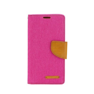 FÜR SAMSUNG GALAXY S23 PLUS - CANVAS Book Handytasche Hülle Handy Case Pink