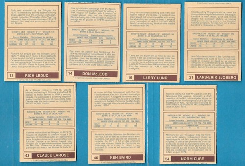 1977-78 OPC 77-78 O PEE CHEE WHA AMH HOCKEY CARD 1-66 & WRAPPER SEE LIST - Picture 87 of 139