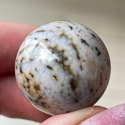 Orbicular Ocean Jasper Small Sphere Natural Crystal Ball