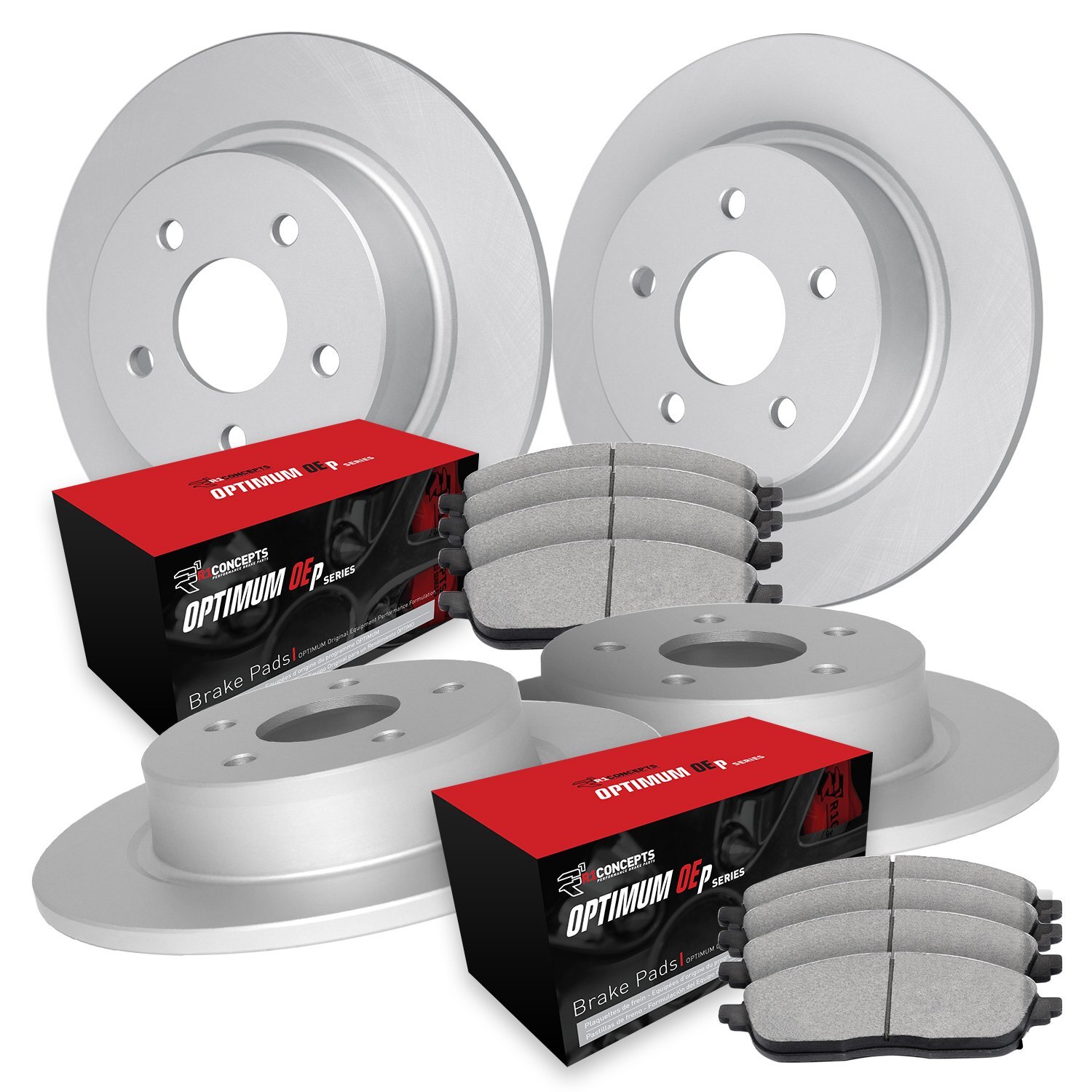 For BMW 318ti 95-98 R1 Concepts Front & Rear Brake Kit w Optimum Pads