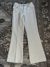 Vintage Time Out West 70  s Bell Bottom Polyester Disco Era Pants By Farah 28x30
