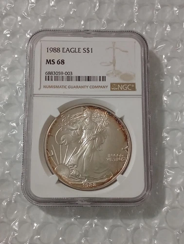 USA 1 Dollar, American Silver Eagle 1988, NGC MS-68