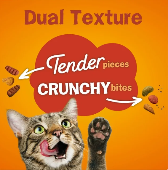Purina Friskies Dry Cat Food, High Protein Tender & Crunchy Combo, 16