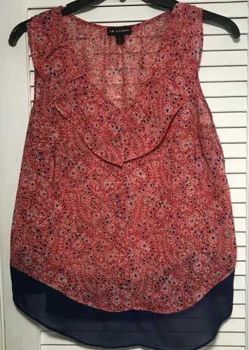 Blue Sleeveless Top Size Medium 