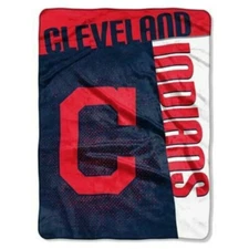 Cleveland Indians MLB 60" x 80" Plush Throw Blanket, Soft & Warm