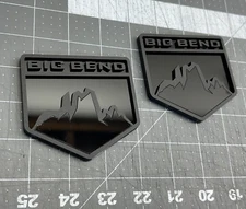 2 Fender Big Bend Mountain Emblem Badge Logo Truck Sport Car Off-road 4x4 Mb/B