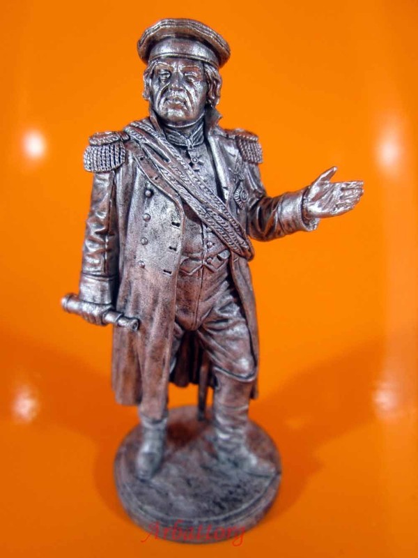 COLLECTIBLE  heavy metal mini sculpture  Field-Marshal -Kutuzov  1812 Russia