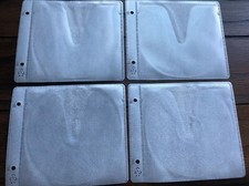 Lot of 4 CD Sleeves plastic Pouch Inserts - double side