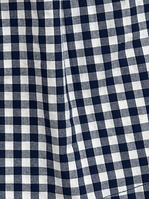 Carters Infant Girls Navy Blue White Gingham Cotton Dress w/ Diaper Cover