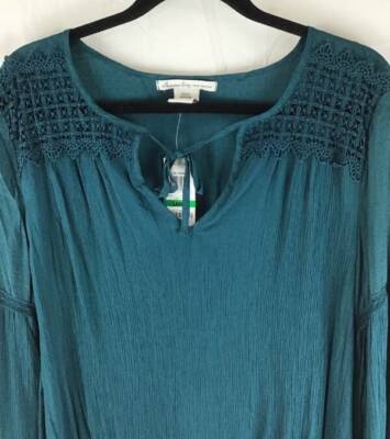 Haut Tricoté Manches Longues American Rag Cie Bleu Clair - Style Boho, Taille XS, Occasion Très Bon état