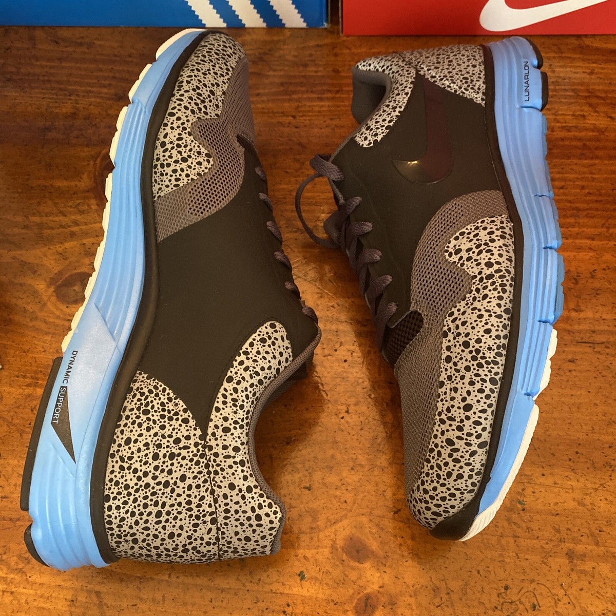 Nike Lunar Safari Fuse Running Gray-Blue-Black Size 8 Sz 11.5 NEW Nike Lunar Safari Fuse AIR MAX 1 Blue Grey Black  main image 2