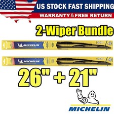 For Genuine Michelin Wiper Blade Size 26" + 21" Direct Front Left & Right Set
