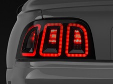 For 1996-1998 Mustang Icon Led Tail Lights Black Housing Smoked Lens For 1996-1998 Mustang Icon Led Tail Lights Black Housing Smoked Lens