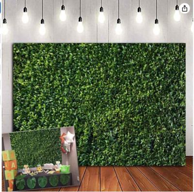 HQM 7x5FT Nature Spring 3D Green Leaves Theme Photo Background Wedding 7x5 FT