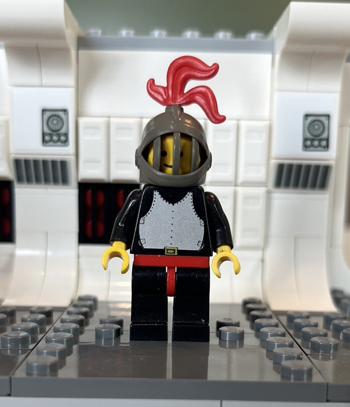 LEGO Castle cas175 Crusader Lion Knight Minifigure Red Triple Plume-image