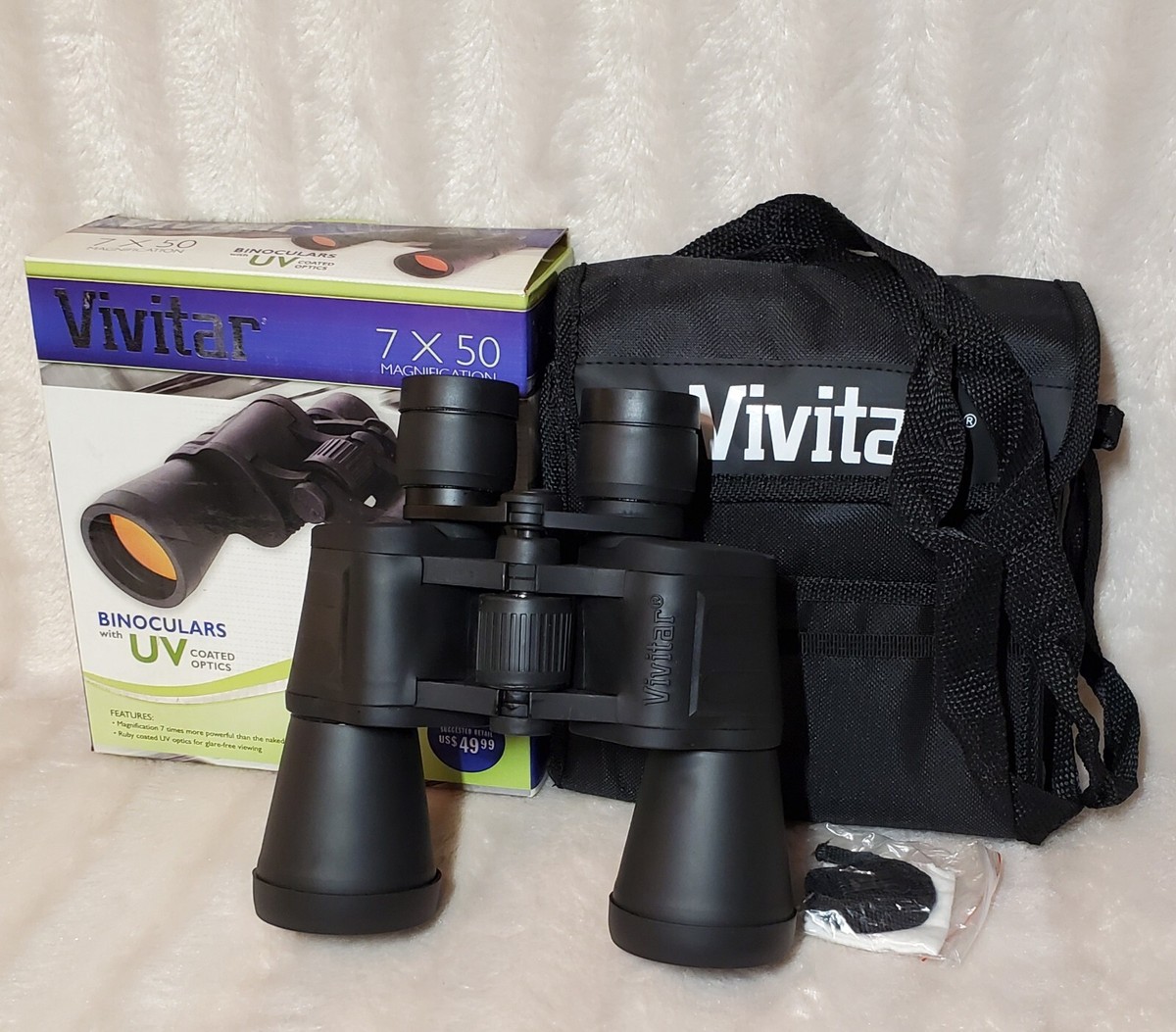 Vivitar Binoculars 7 x 50 Magnification with UV Coated Optics New