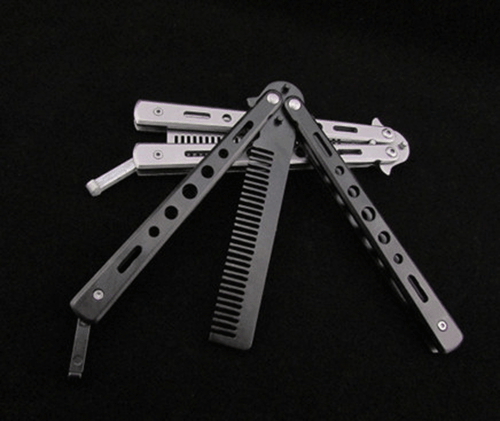 Butterfly COMB Trainer Training Tool Metal knife Practice BLACK Steel - Picture 10 of 24
