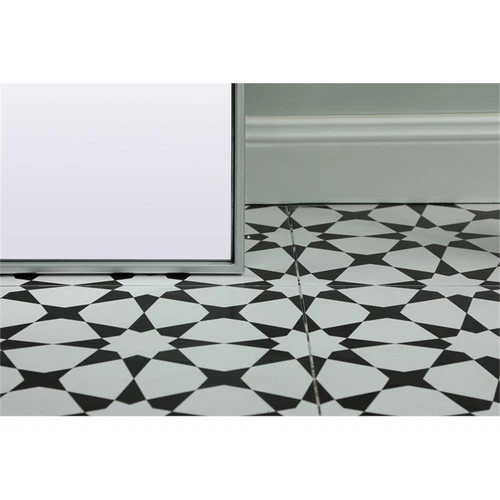 Elegant Decor Blaire 32x66" Arch Modern Wood/Iron Full Length Mirror in Silver - Picture 5 of 8