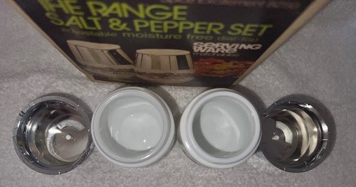 VINTAGE GEMCO SERVING THE RANGE SPICE SALT PEPPER SHAKERS #8250 NEW OLD STOCK - Picture 4 of 19