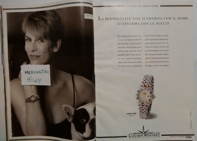 JAMIE LEE CURTIS WEARS LUCIEN ROCHAT ADVERTISING ITALIAN CLIPPING