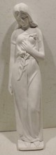 schöne weiße Maria Madonna Skulptur Heiligen Figur 41cm  aus Gips