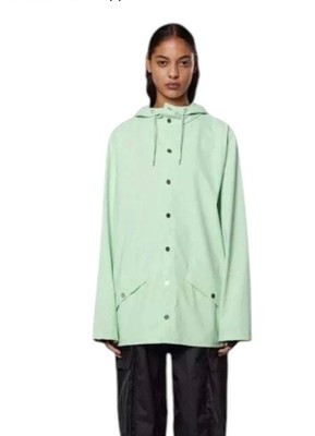 RAINS Regular Rain Jacket Mineral Unisex Size Large NWT $110 Light Green 12010