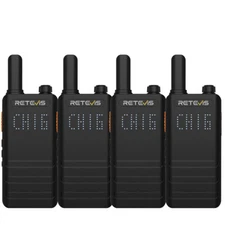 Retevis B3H FRS walkie talkie 4 pack 1620mAh VOX Two Way Radio for Church/School