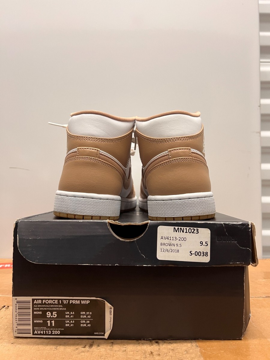 Nike Air Jordan 1 Mid Tan Gum 554724-271 Size 9.5 | eBay