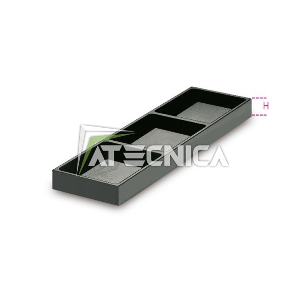 Vaschetta in termoformato Beta VP 3SC 147x367x45 mm per carrelli serie C38