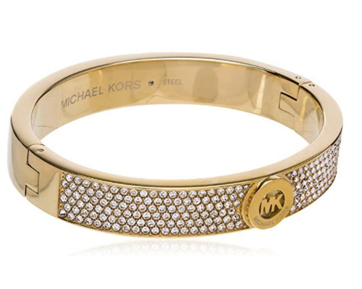 MICHAEL KORS Modern Brilliance Gold Slider Bracelet Crystals MKJ5982710 +  MK BOX | eBay