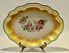 Marvelous Vintage Oval Virginia Rose Homer Laughlin  Hudson Decaled Plater