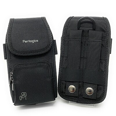 Tactical Molle Phone Holster Belt Pouch With Zipper Pocket Fits Large Phones