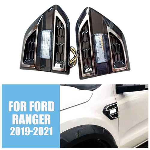 For Ford Ranger 2019-21 Side Air Vent Fender Turn Signal Replace Protect Decor - Picture 10 of 10