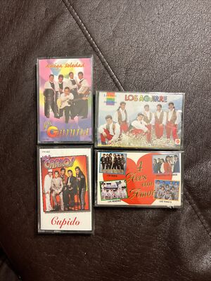 Lote De 4 Cassettes Nuevos- Los Gamma, Los Carlos, Los Aguirre, Los Bukis,  .