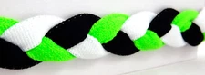 Neon Green Black White Braided Hair Band Head Sweaty Headband Armour No Slip 