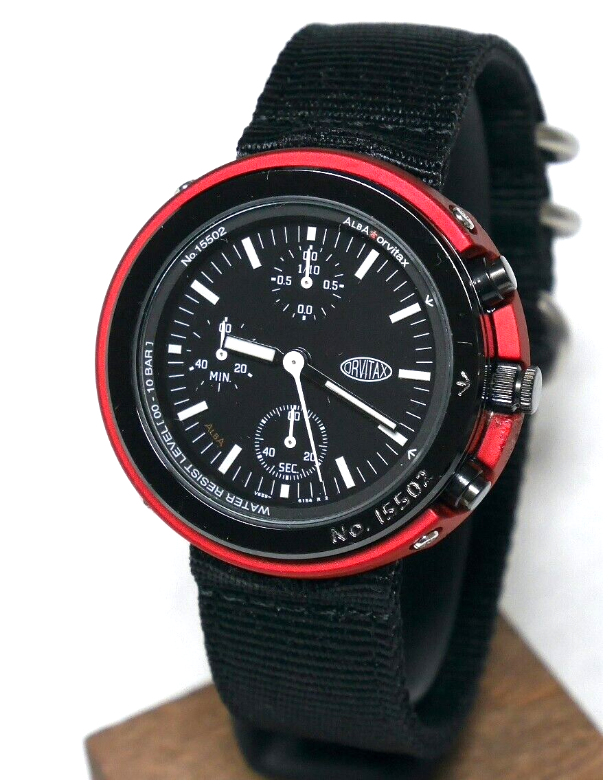 SEIKO ALBA ORVITAX Watch V655-6120 ASJS005 1999 Black Dial