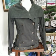 Women's Kensie Military Fitted Jacket Olive Green Sz S
