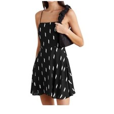 Size 2 ALICE + OLIVIA Glinda printed crepe mini dress