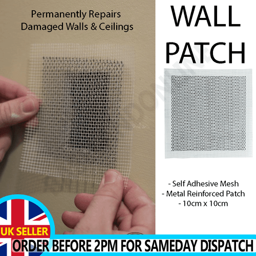 Parches permanentes de pared de yeso reparaciones paredes y techos dañados hágalo usted mismo - Imagen 2 de 3