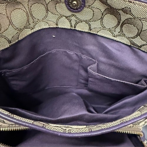 Coach Signature Phoebe Borsa Hobo da Trasporto Marrone Navy - Foto 13 di 14