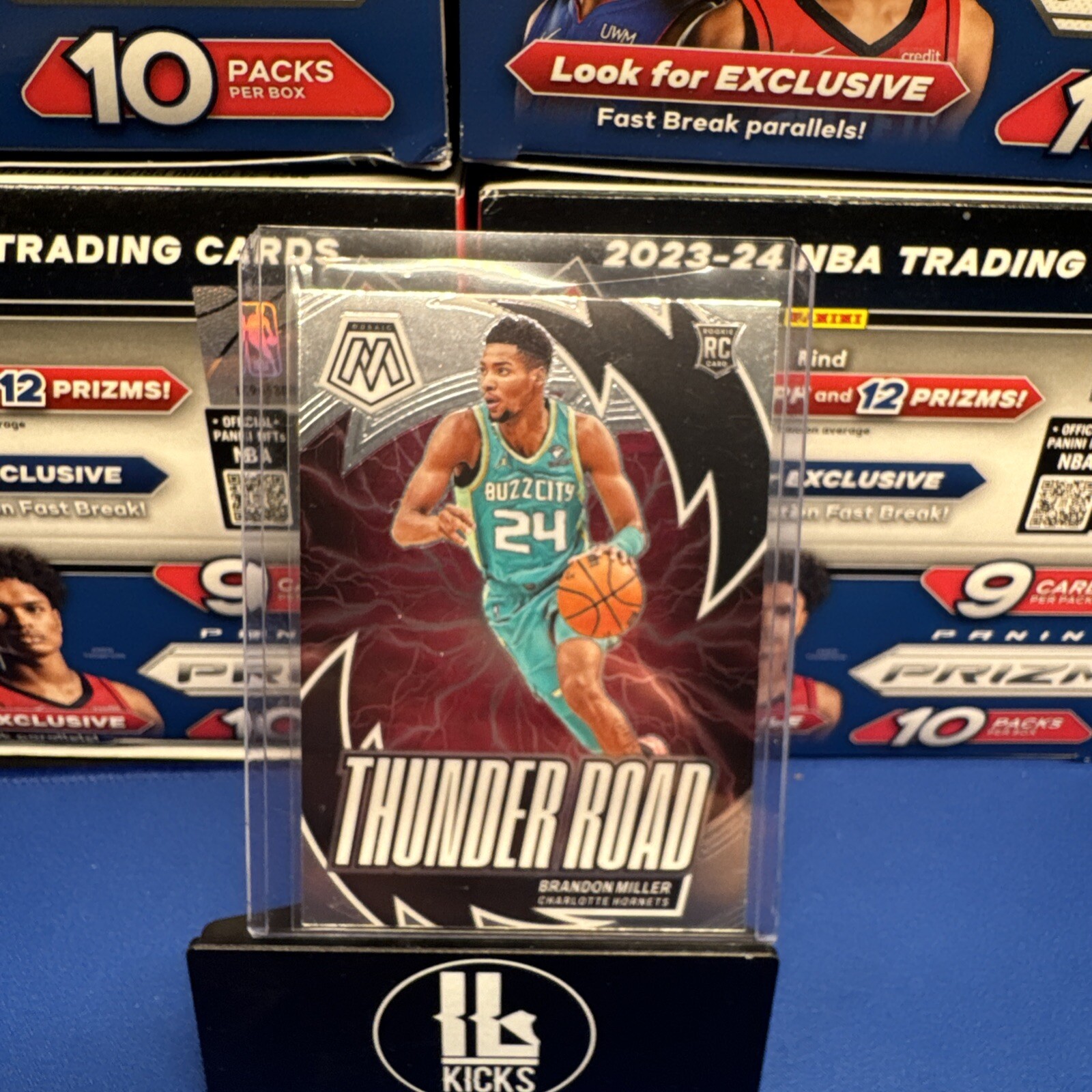 2023-24 Panini Mosaic #19 Brandon Miller Thunder Road Charlotte Hornets RC