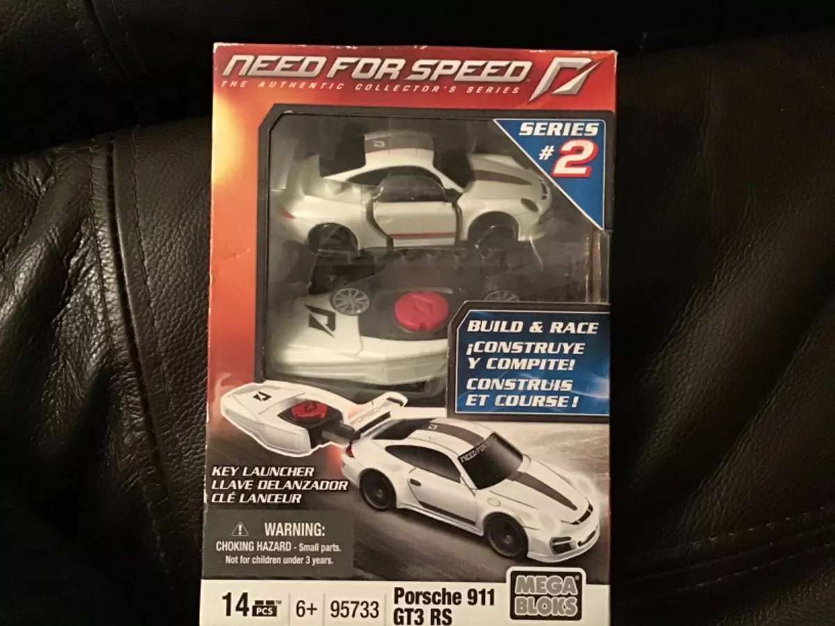 Mega bloks need for speed 95733 porche 911 gt3 rs 14 piece car series 2 sealed